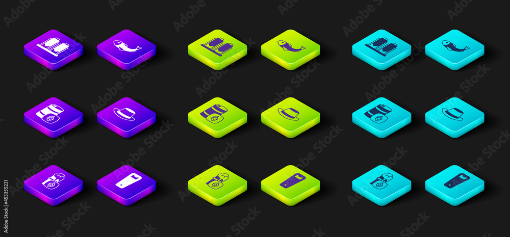 Set Glass of beer, Bottle opener, Metal keg, Oktoberfest hat, Dried fish and Beer brewing process icon. Vector