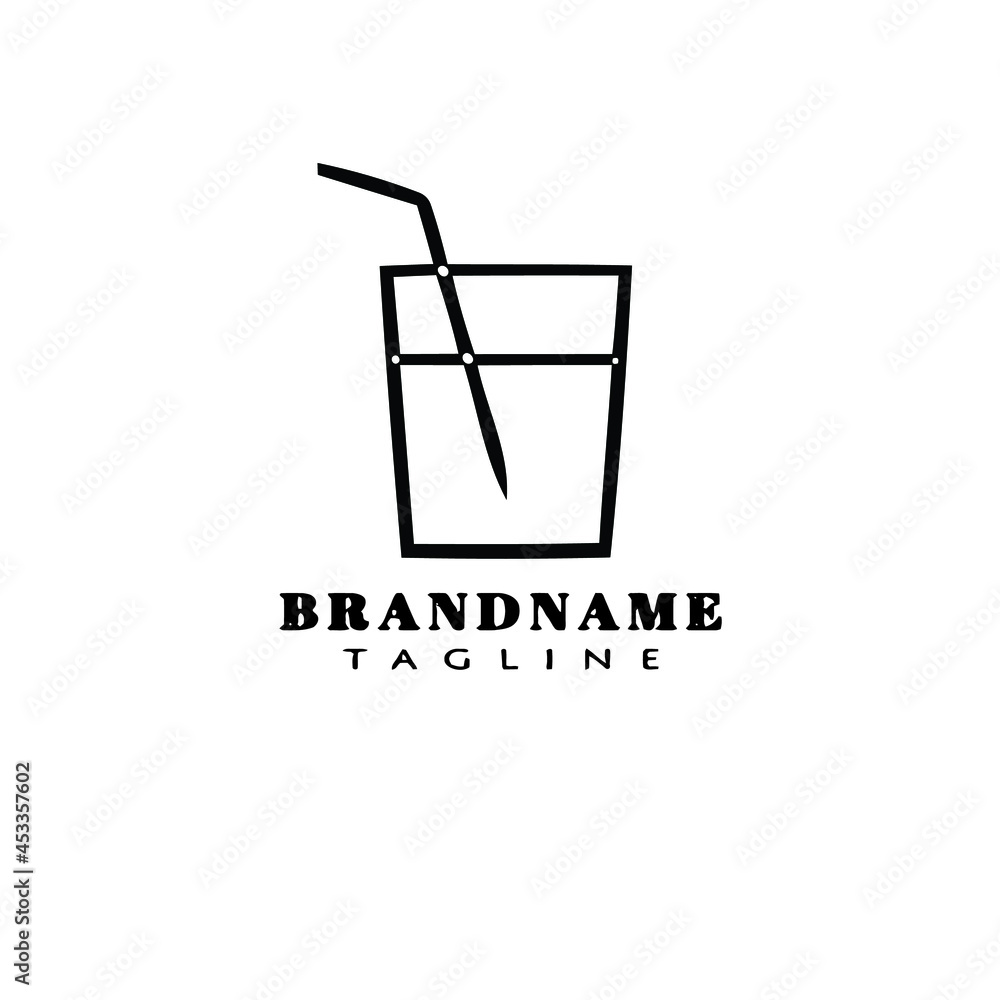 glasses logo cartoon template black icon isolated cute illustration glasses logo cartoon template black icon isolated cute illustration