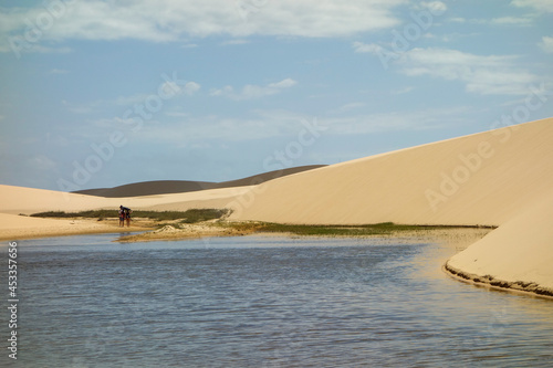 Pequenos Lencois, on Barreirinhas, Maranhao, Brazil. dunes on the rivery community of Cabure photo