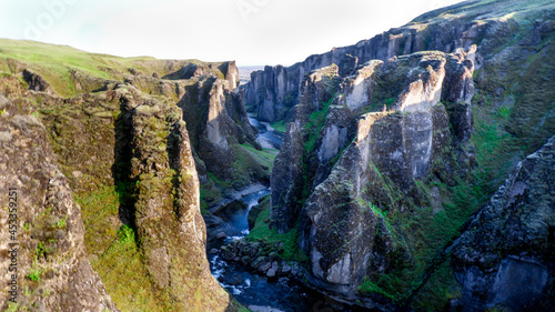 Fjaðrárgljúfur, South Iceland - mossy canyon in the summer