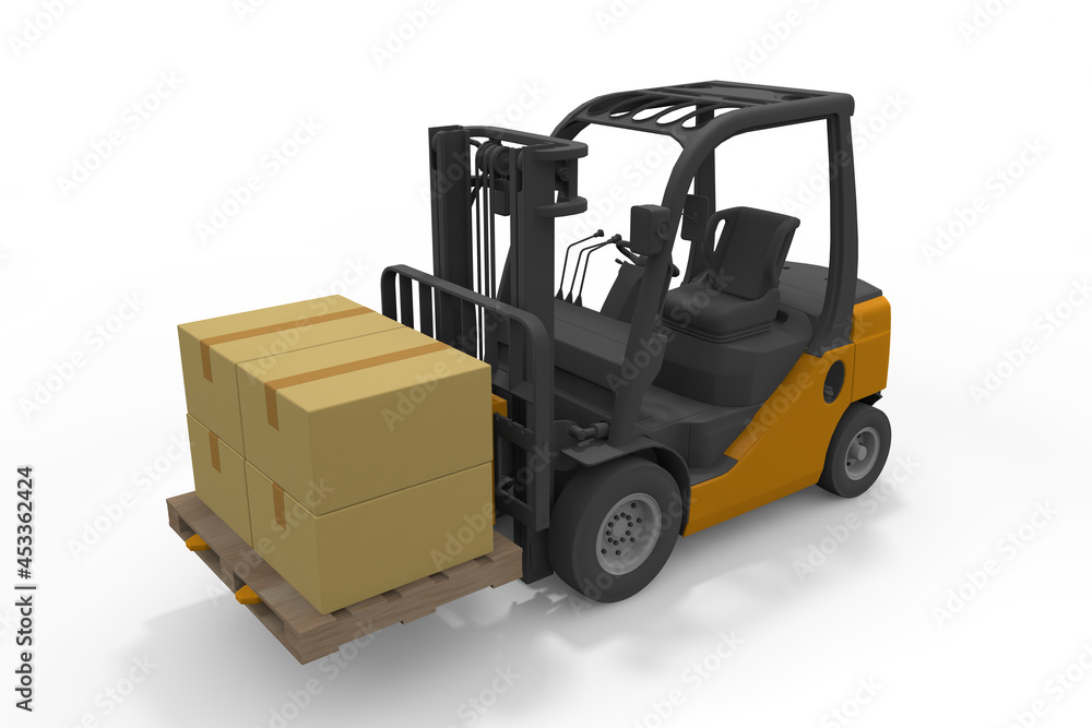 Forklift and luggage. Carry heavy luggage. Use in the warehouse. Forklift and luggage. Carry heavy luggage. Use in the warehouse.