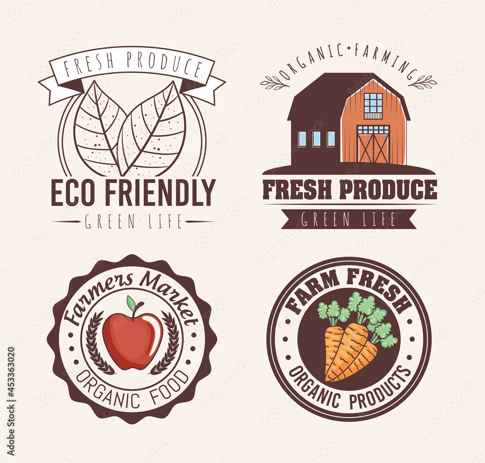 Obraz premium Eco friendly labels set
