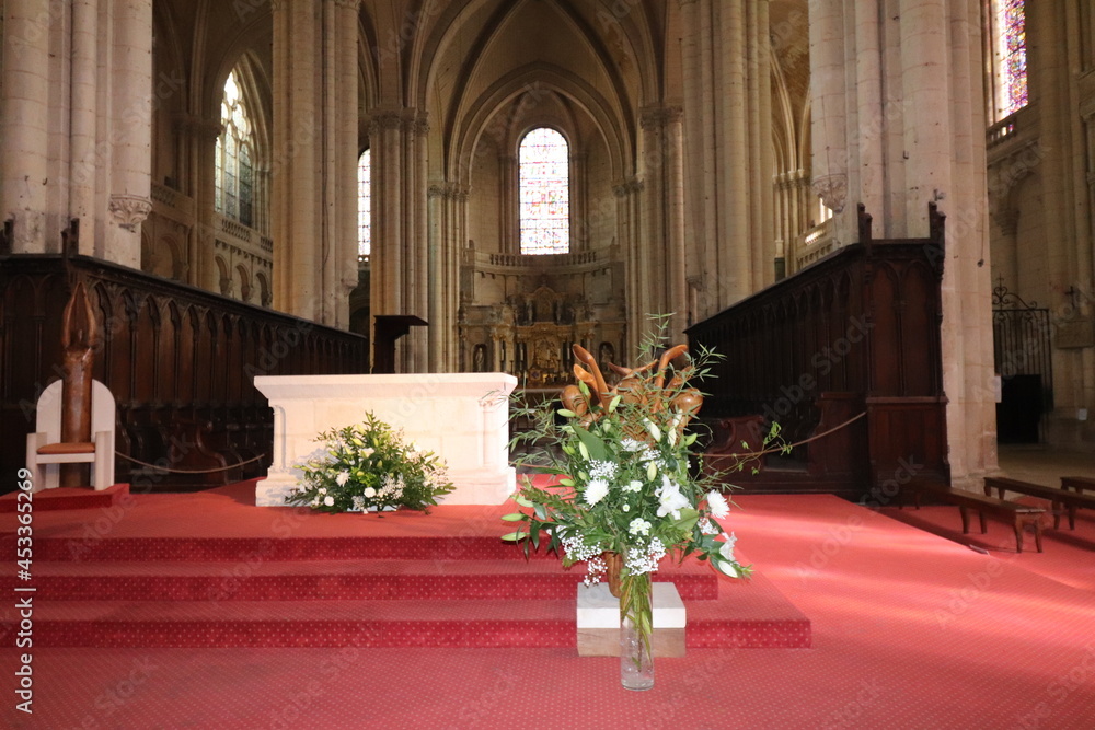 La cathedrale Saint Pierre, ville de Poitiers, departement de la Vienne, France