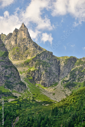 Fototapeta Naklejka Na Ścianę i Meble -  Mnich - a peak with a height of 2068 m in the Polish High Tatras.