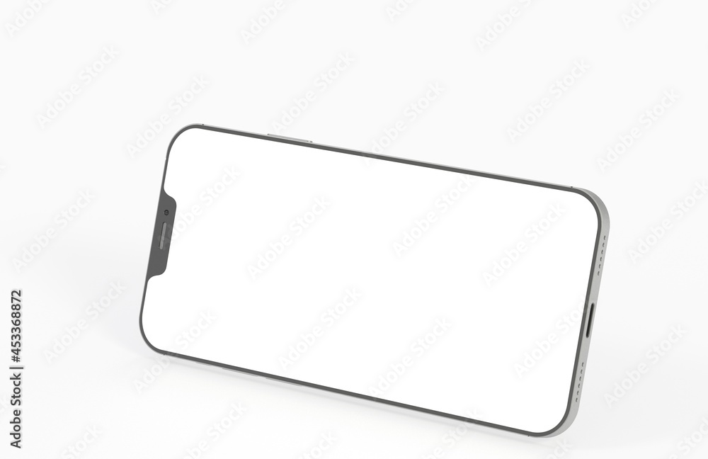 All-screen smartphone mockup isolated 3d All-screen smartphone mockup isolated 3d