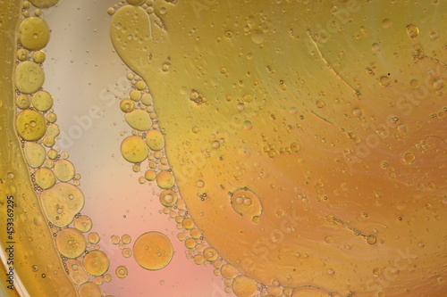 Abstract Oil globules in water background