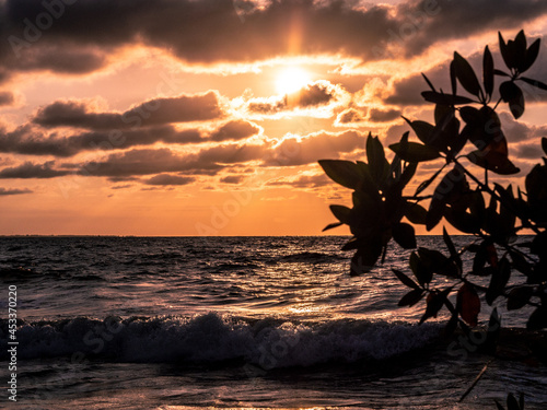 beautiful sunset in Coveñas, Colombia