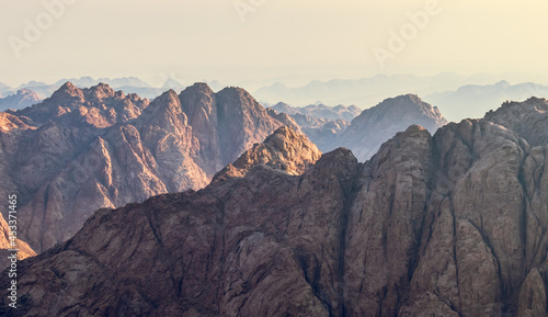 Saint Catherine mountain range in Egypt photo