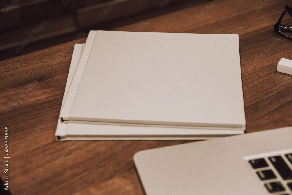 Fototapeta premium Blank Empty White Notebook Album