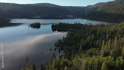 Scenic Flight Over Trees at Cherry Lake - Sunset photo