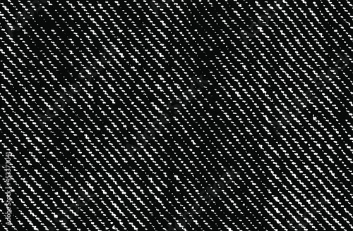 Vector fabric texture. Distressed texture of weaving fabric. Grunge background. Abstract halftone vector illustration. Overlay to create interesting effect and depth. Black isolated on white. EPS10.