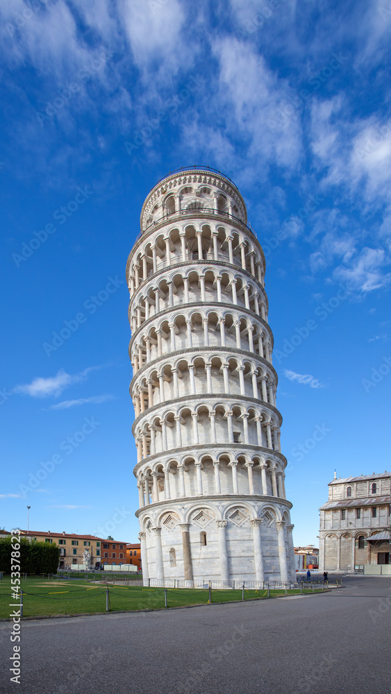 Leaning Tower of Pisa in Piazza del Duomo