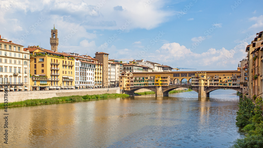 Old Bridge in Florence in Italy.