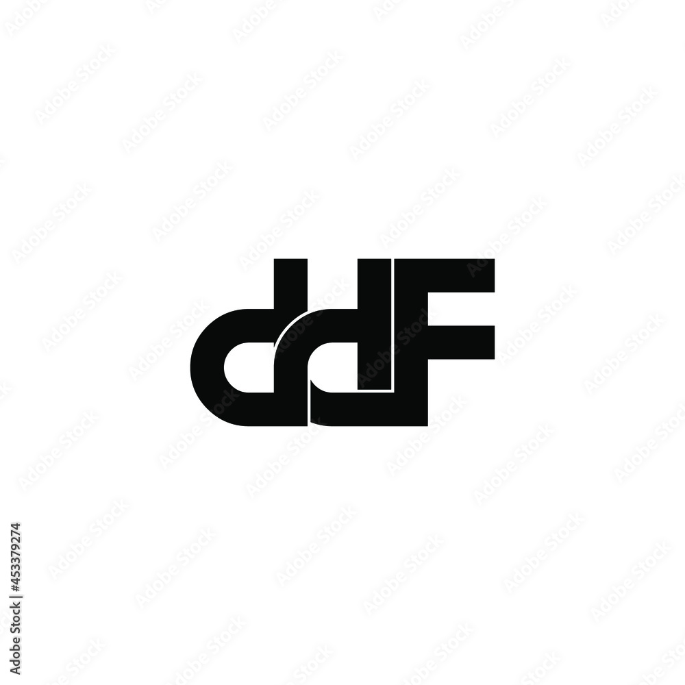 ddf initial letter monogram logo design ddf initial letter monogram logo design