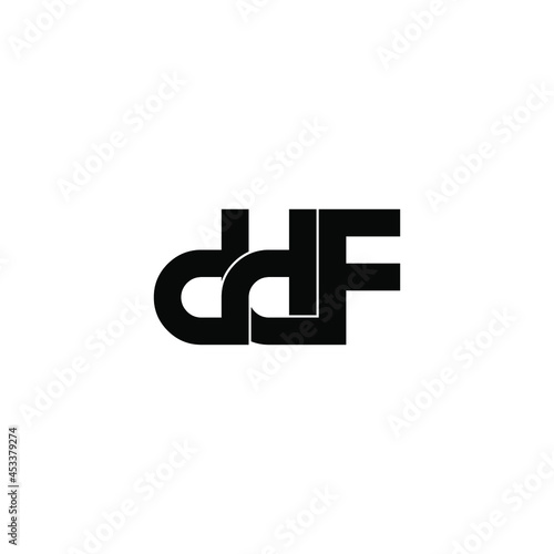 ddf initial letter monogram logo design