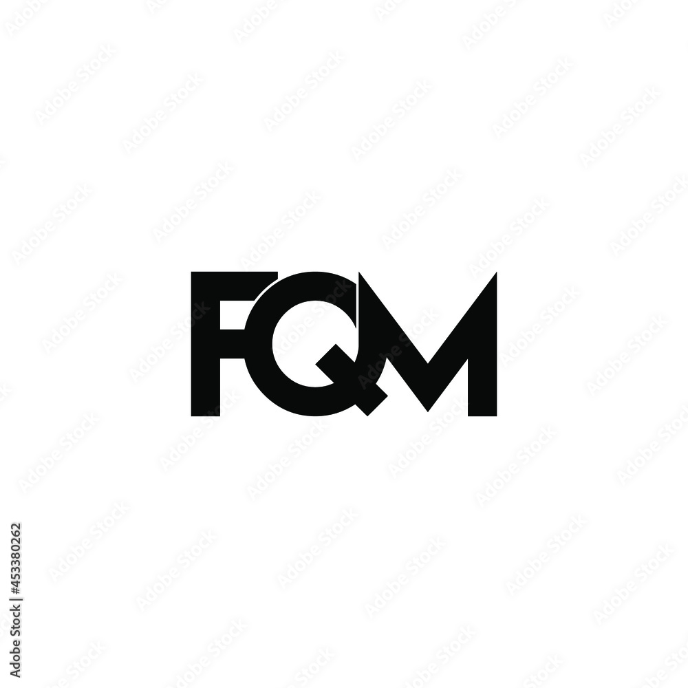 fqm initial letter monogram logo design fqm initial letter monogram logo design