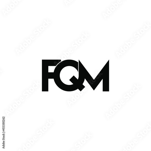 fqm initial letter monogram logo design