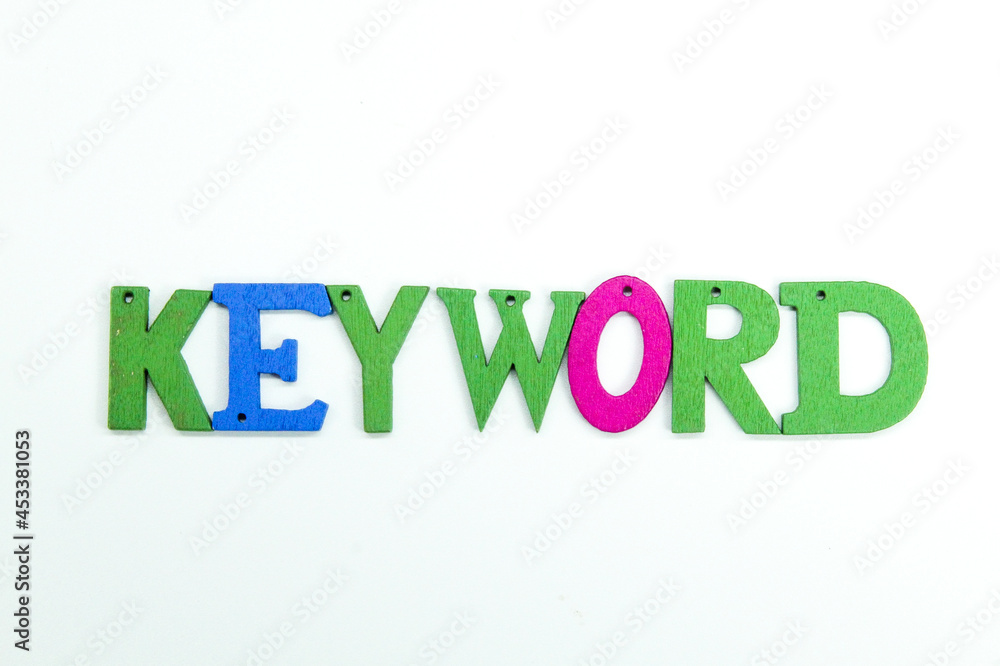 letters of the alphabet are colored with the word Keyword letters of the alphabet are colored with the word Keyword