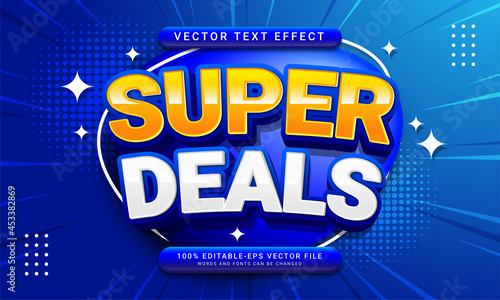 Super deals editable text style effect themed sales promotion