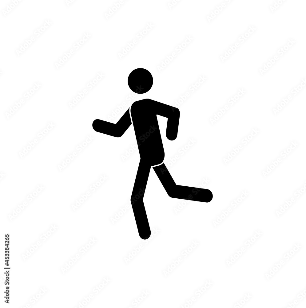  Runner action figure icon. A simple illustration of an element from the concept of behavior. Isolated on a white background.   