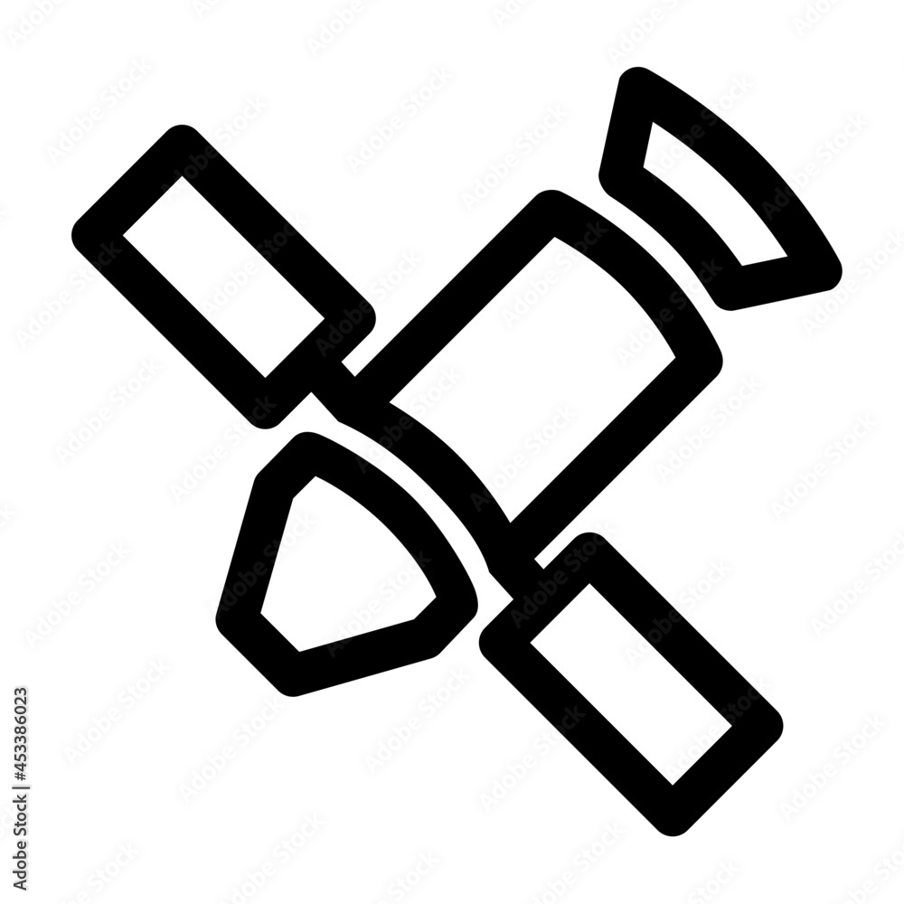 Spacecraft Line Icon Vector Spacecraft Line Icon Vector