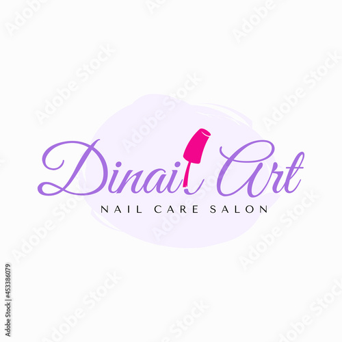 nail studio logo design. beauty care company, spa, manicure, salon, polish, pedicure.