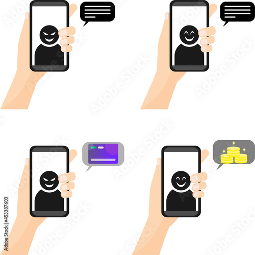 スマホ 表示 悪い人物 アイコン セット