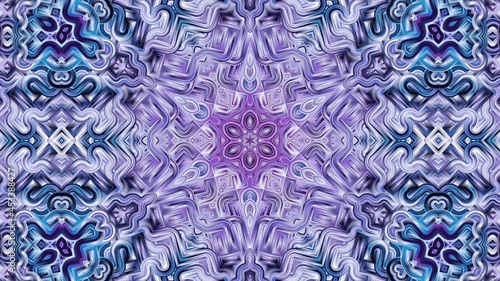Abstract Kaleidoscope Mandala Digital Video Art