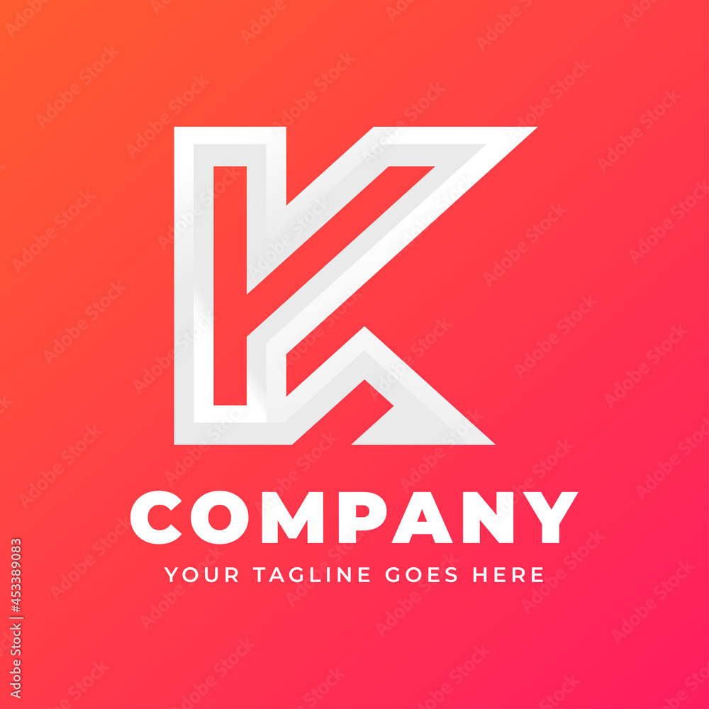 Modern K Letter Logo Template Modern K Letter Logo Template
