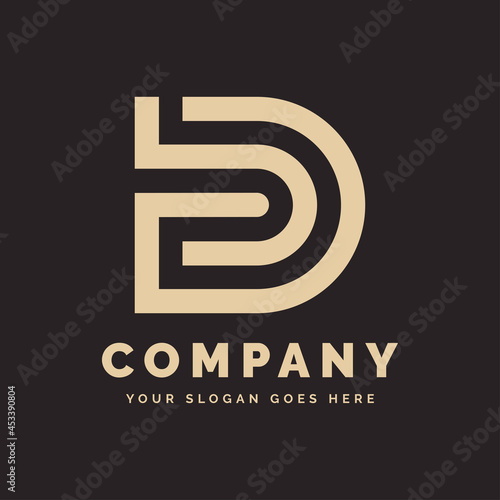 Monogram D letter logo template