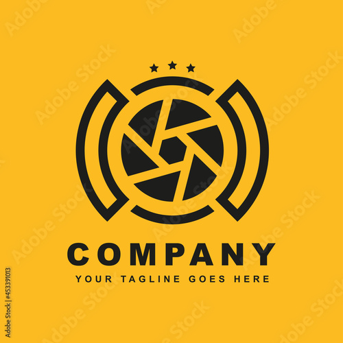 Photo camera logo template