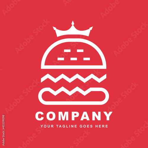 Royal burger logo design template