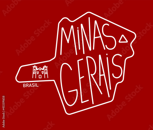 Geometric map of the brazilian state of Minas Gerais