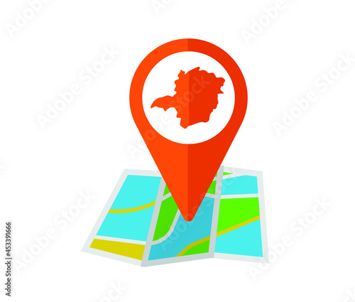 map icon of brazilian state of Minas Gerais