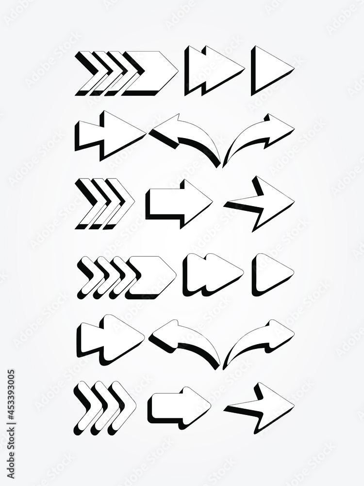 set arrows with sharp and rounded corner set arrows with sharp and rounded corner