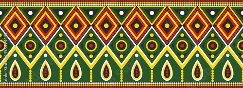 Vector set of seamless Indian patterns. National seamless ornaments, borders, frames. colored decorations of the peoples of South America, Maya, Inca, Aztecs. Print for fabric, paper, textile and clot
