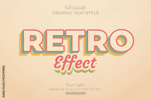 Retro Effect Editable Text Effect Font Style