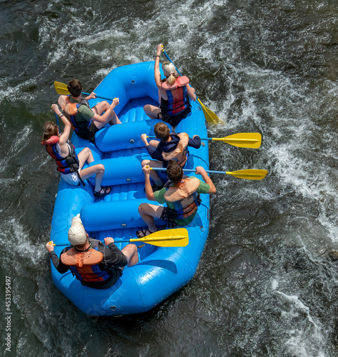 Canvas Print White Water Rafting on the Nantahala River, North Carolina