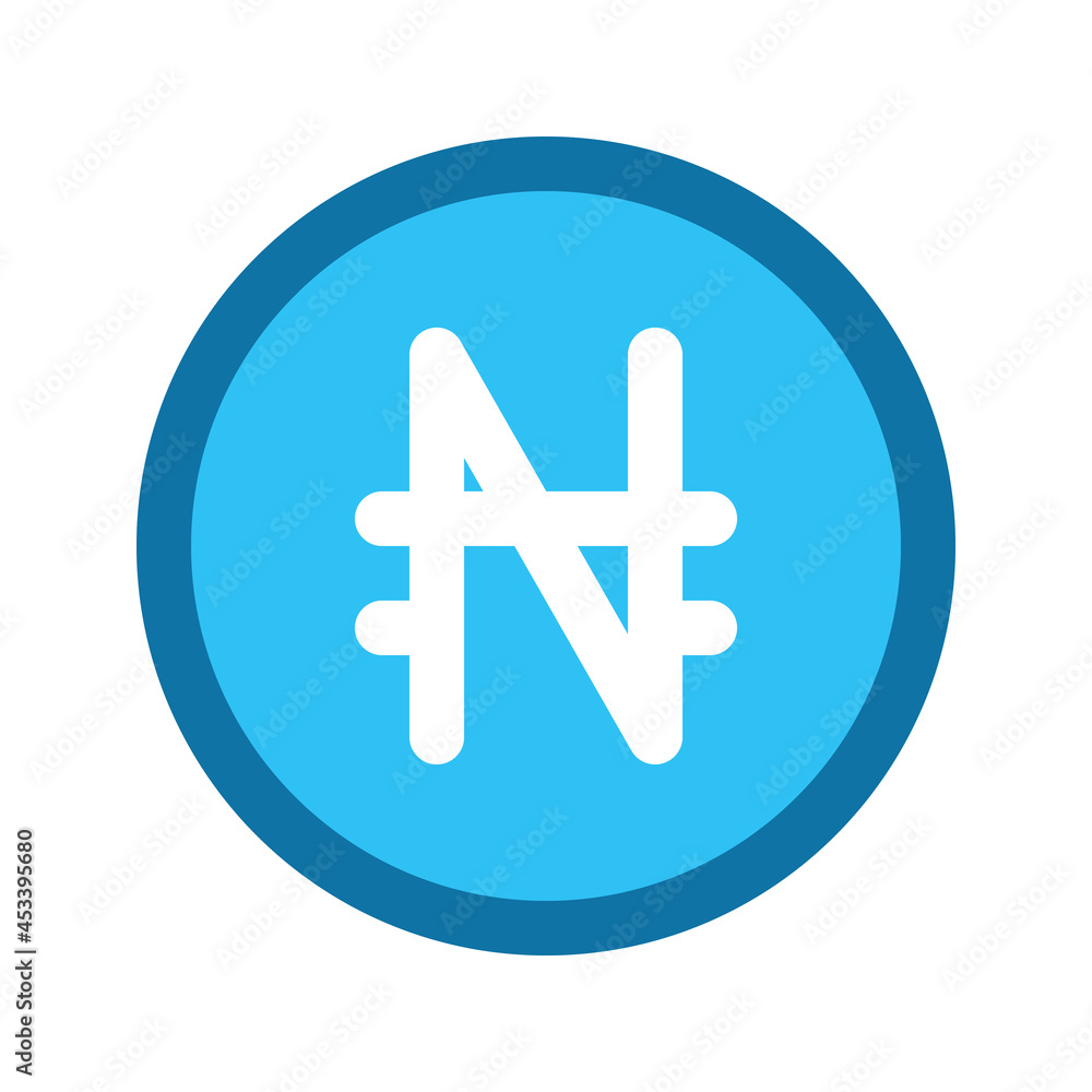 Illustration vector graphic icon of Nigeria Naira currency. Filled line style icon. Vector illustration isolated on white background. Perfect for website or application design. Illustration vector graphic icon of Nigeria Naira currency. Filled line style icon. Vector illustration isolated on white background. Perfect for website or application design.