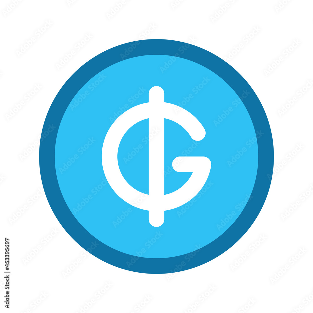 Illustration vector graphic icon of Paraguay Guarani currency. Filled line style icon. Vector illustration isolated on white background. Perfect for website or application design. Illustration vector graphic icon of Paraguay Guarani currency. Filled line style icon. Vector illustration isolated on white background. Perfect for website or application design.