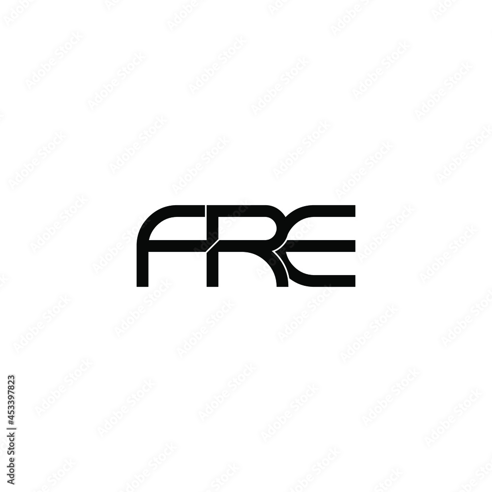 fre initial letter monogram logo design