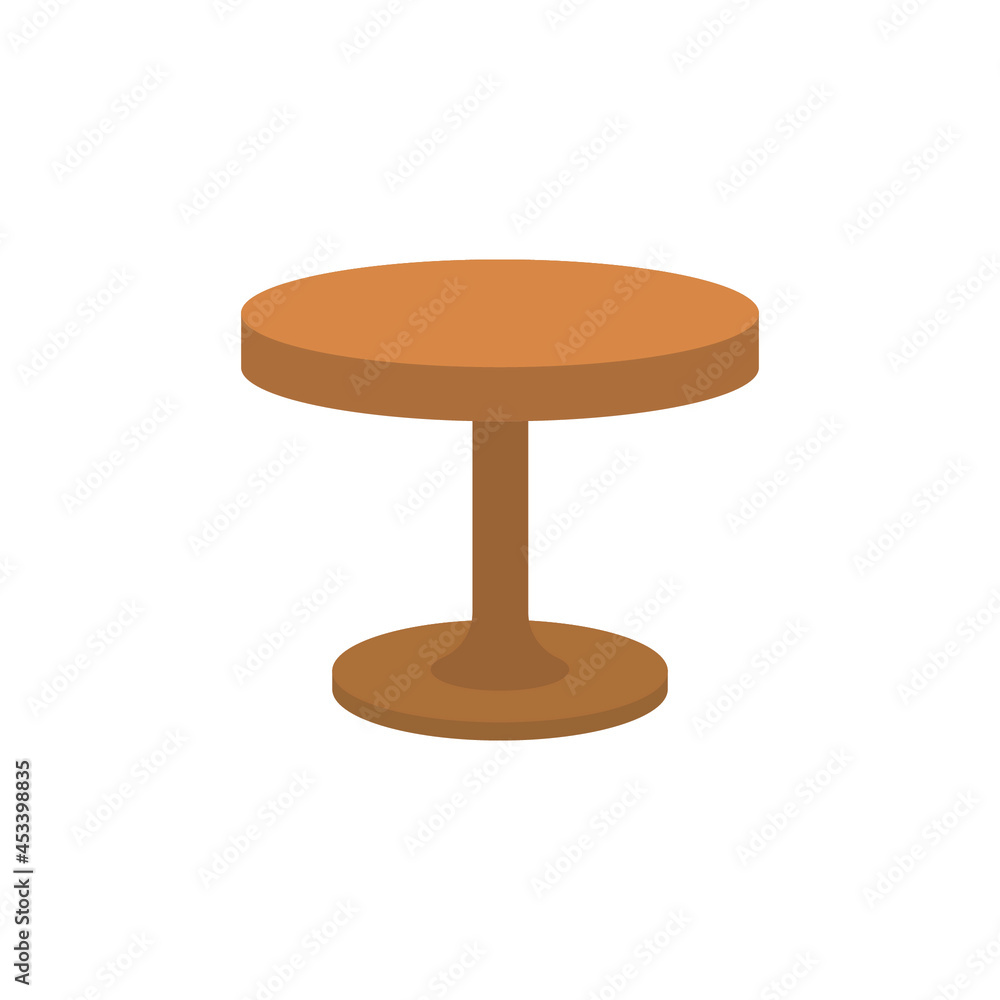 Circle table icon. Simple flat style. Round, pictogram, furniture, office, sign, conference, meeting, web, symbol, interior concept. Vector design illustration isolated on white background. EPS 10 Circle table icon. Simple flat style. Round, pictogram, furniture, office, sign, conference, meeting, web, symbol, interior concept. Vector design illustration isolated on white background. EPS 10