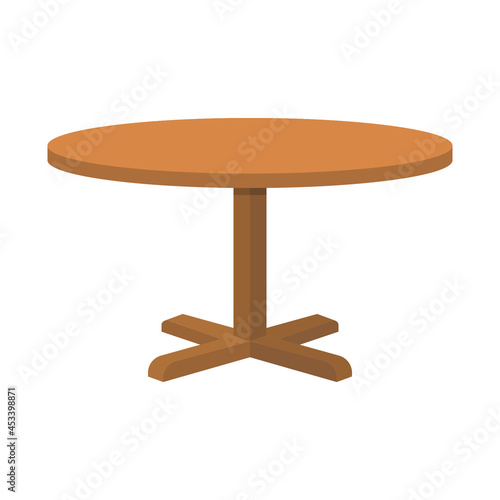 Circle table icon. Simple flat style. Round, pictogram, furniture, office, sign, conference, meeting, web, symbol, interior concept. Vector design illustration isolated on white background. EPS 10