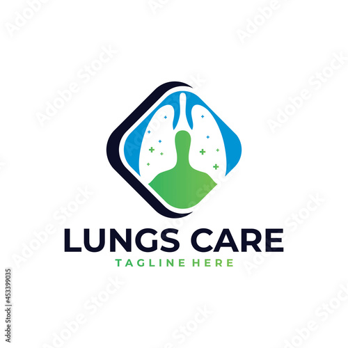 lungs pixel logo icon vector isolated