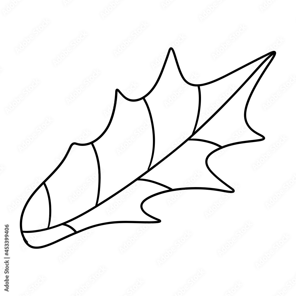 Fototapeta premium Christmas Leaf outline design illustration for web, wedsite, application, presentation, Graphics design, branding, etc.