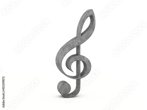 Concrete music note symbol