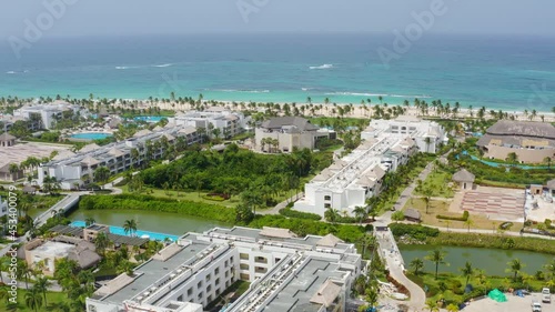 Large green area with parks, residential complexes, large clean beach the Hard Rock Hotel in Punta Cana Dominican Republic photo