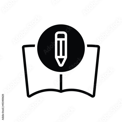 Black solid icon for knowledge mastery