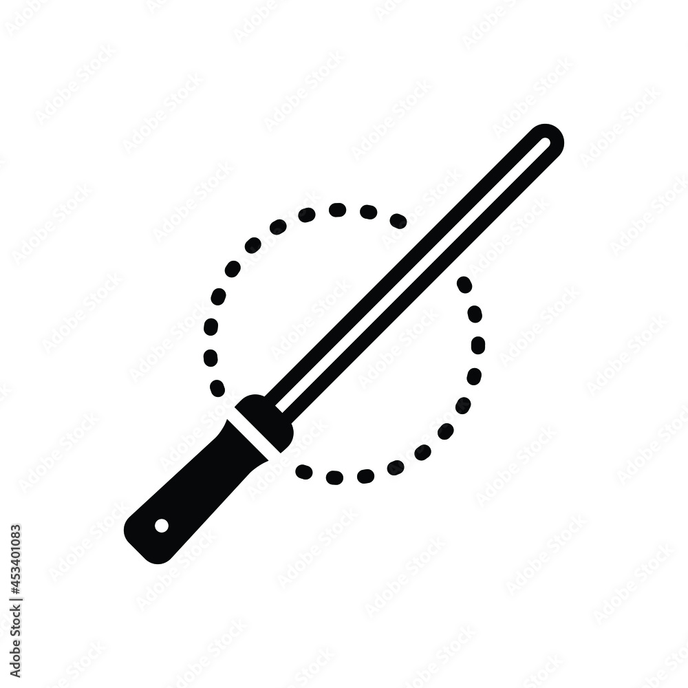 Black solid icon for rod Black solid icon for rod