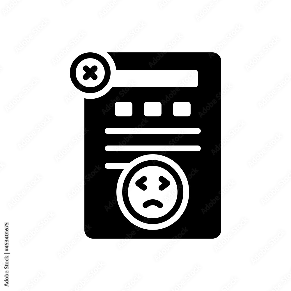 Obraz premium Black solid icon for bad